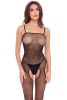 Sparkle Crotchless Bodystocking - Onesize - Black