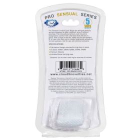 Cloud 9 Comfort Cock Rings With Flat Back 5 Pack - Black