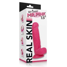 Real Skin Mr. Pink 7.5" Dual Layer Dildo