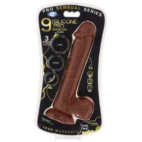 9 Inch Silicone Pro Odorless Dong (Option: Brown)