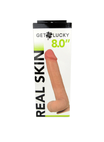 Real Skin 8" Dual Layer Dildo (Option: Beige)