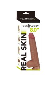 Real Skin 8" Dual Layer Dildo (Option: Light Brown)