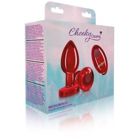 Vibrating Red Metal Remote Plug (Option: Medium)