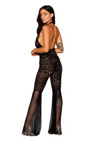 Flair Leg Bodystocking (Option: One Size  Black)
