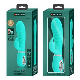 Prescott Super Soft Rabbit Silicone Vibrator (Option: Vibrator Teal)