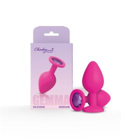 Gemma Purple Gem Pink Silicone Plug (Option: Medium)
