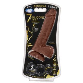 7 Inch Silicone Pro Odorless Dong (Option: Brown)