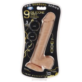 9 Inch Silicone Pro Odorless Dong (Option: Tan)