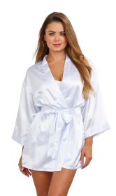 Robe, Chemise, Padded Hanger (Option: Medium  White)