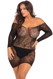 Open Season Off (Option: Shoulder Mini Dress  Black  1x2x)