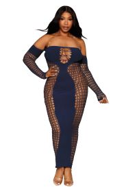 Bodystocking Gown (Option: Queen Size  Denim)
