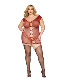 Garter Slip Dmnd (Option: One Size Queen  Red)