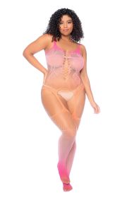 Sunset Bloom Bodystocking (Option: X  Sunset)