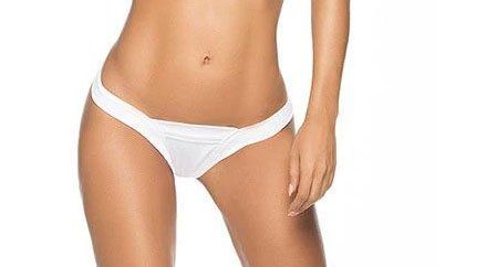 Low Back v Strap Shiny Thong (Option: Small/medium  White)